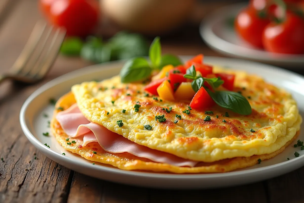 Omlet z szynką i serem – Przepis i zdrowe korzyści